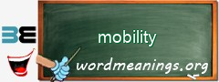 WordMeaning blackboard for mobility